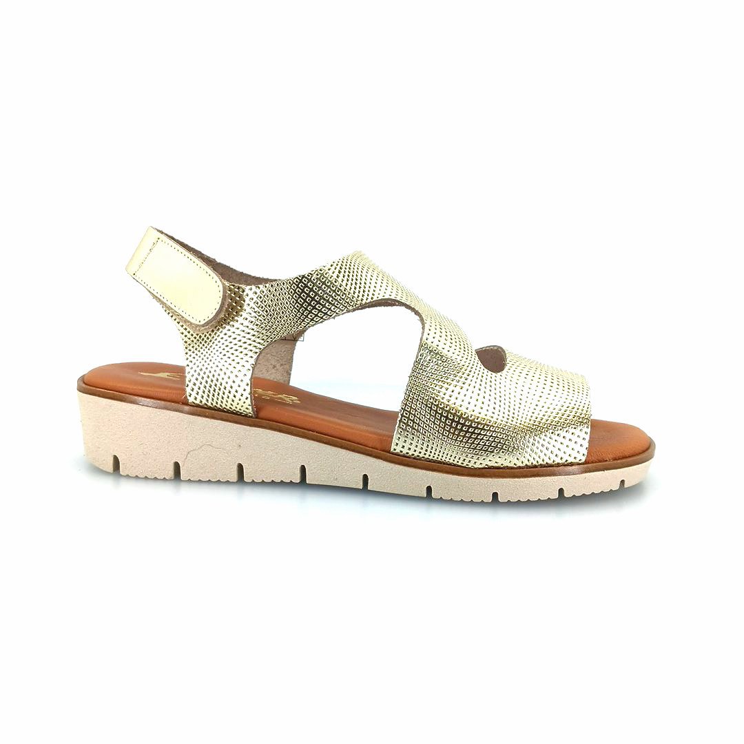 Boxer 97042 (πλατίνα δέρμα) γυναικεία σανδάλια