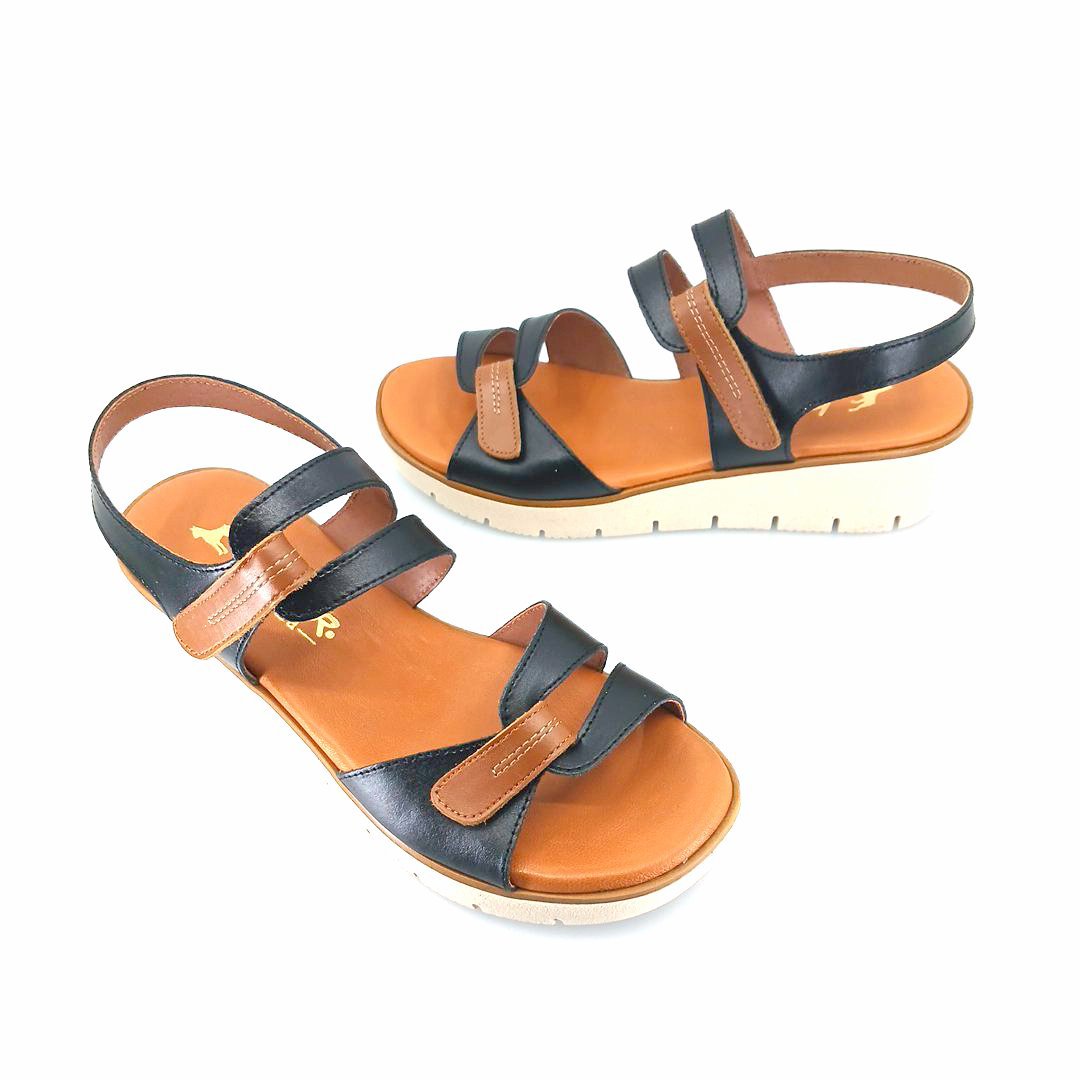 Boxer 97045 (μαύρο δέρμα) γυναικεία σανδάλια