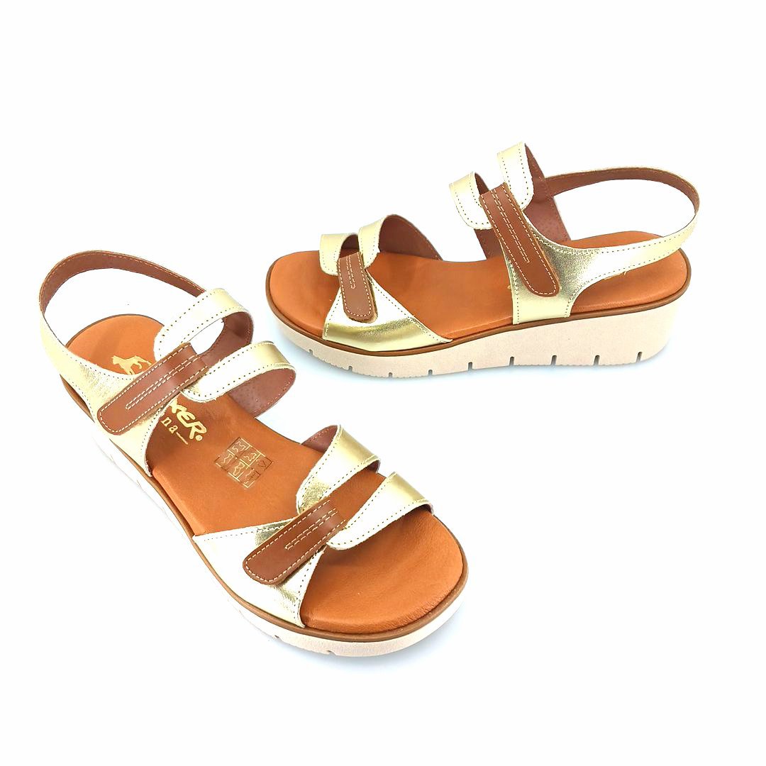Boxer 97045 (χρυσό δέρμα) γυναικεία σανδάλια