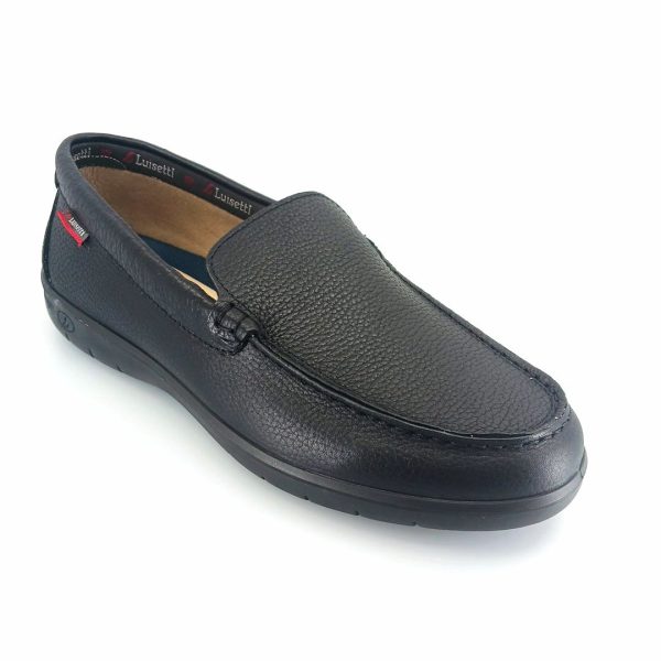 Luisetti 35200 (μαύρο δέρμα) ανδρικά μοκασίνια
