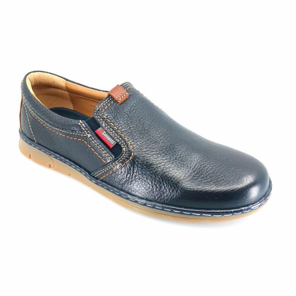 Luisetti 23320 (μπλε δέρμα) ανδρικά slip-on
