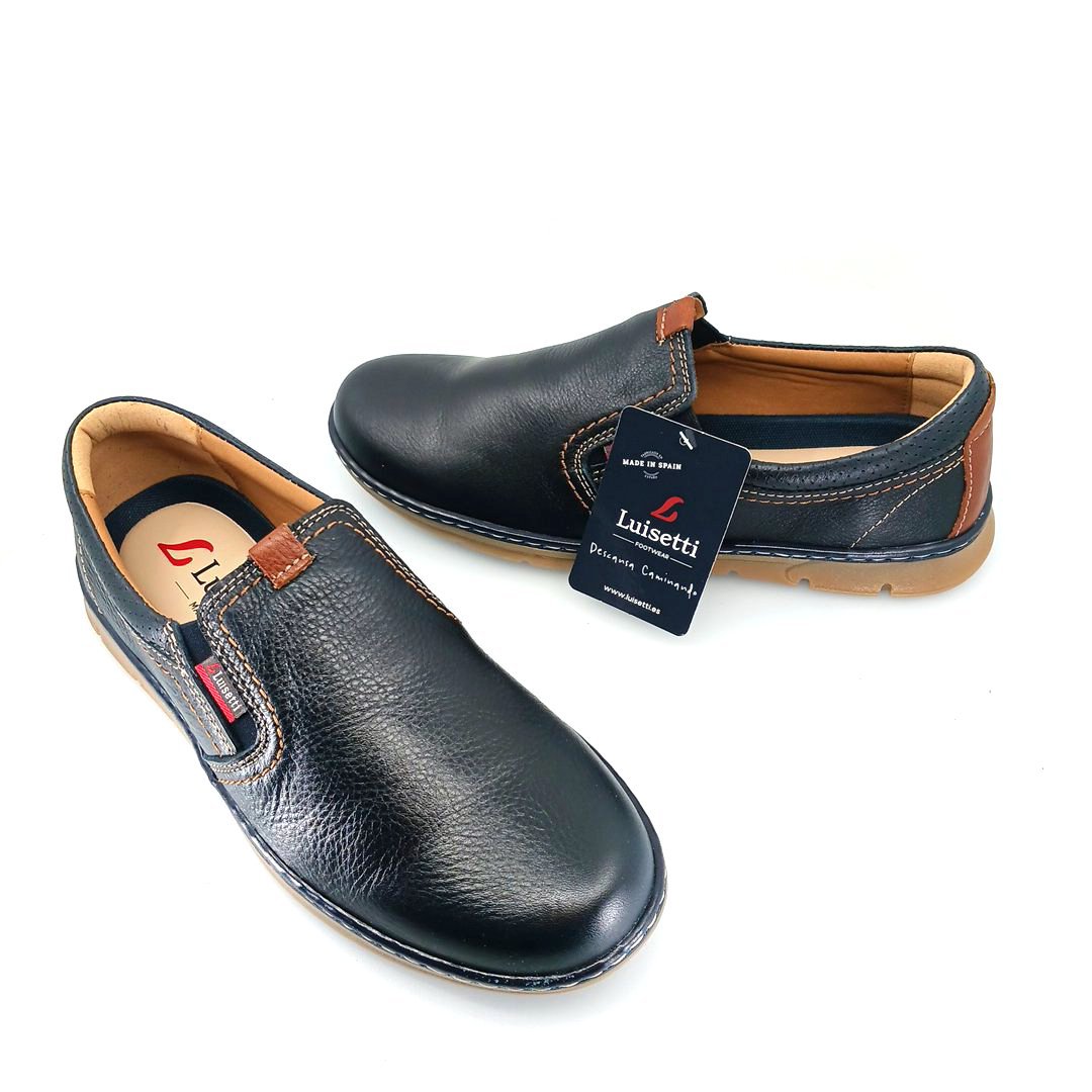 Luisetti 23320 (μπλε δέρμα) ανδρικά slip-on
