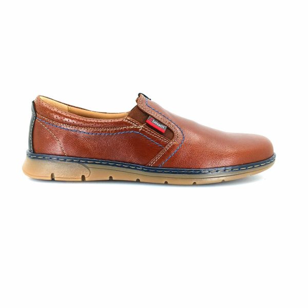 Luisetti 23320 (κονιάκ δέρμα) ανδρικά slip-on
