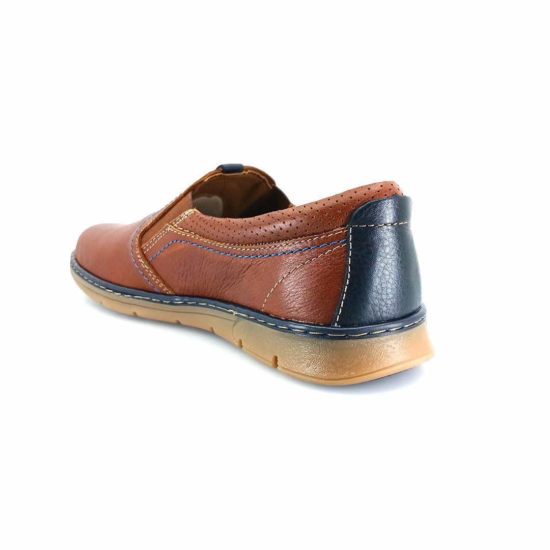 Luisetti 23320 (κονιάκ δέρμα) ανδρικά slip-on
