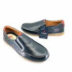 Luisetti 23333 (μπλε δέρμα) ανδρικά slip-on
