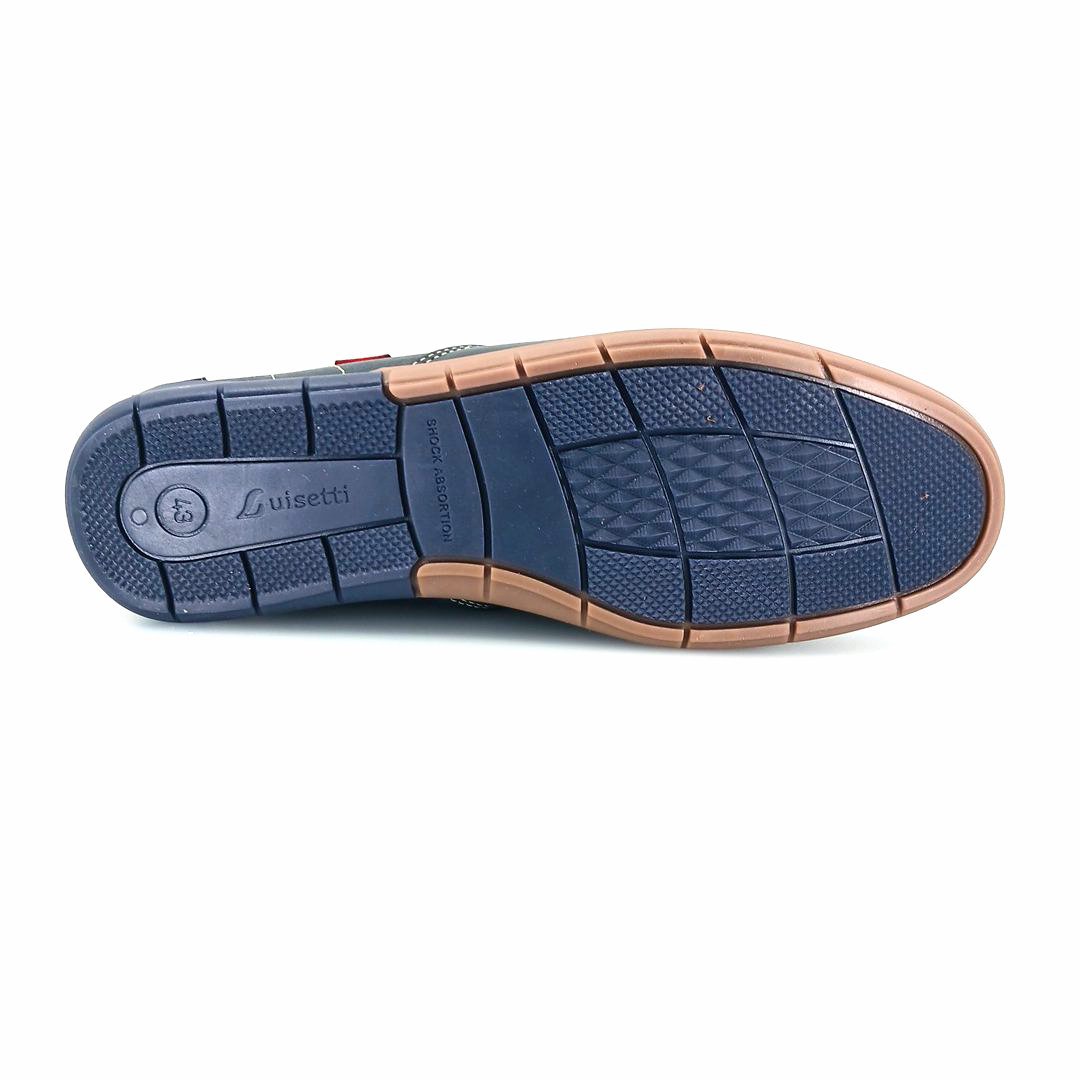 Luisetti 29300 (μπλε δέρμα) ανδρικά μοκασίνια