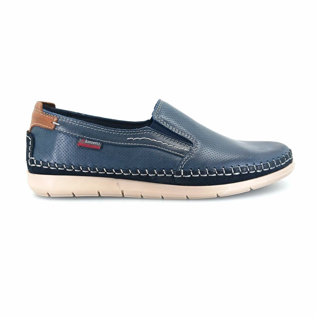 Luisetti 29505 (μπλε δέρμα) ανδρικά μοκασίνια