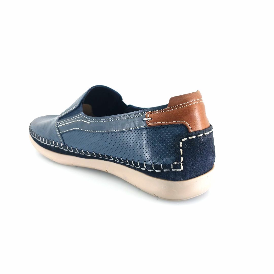 Luisetti 29505 (μπλε δέρμα) ανδρικά μοκασίνια
