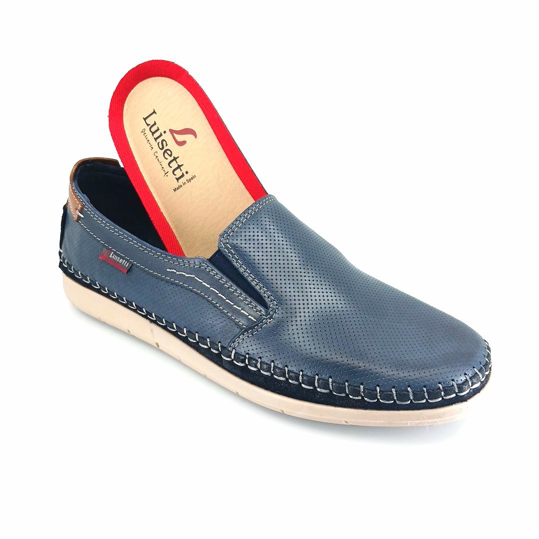 Luisetti 29505 (μπλε δέρμα) ανδρικά μοκασίνια