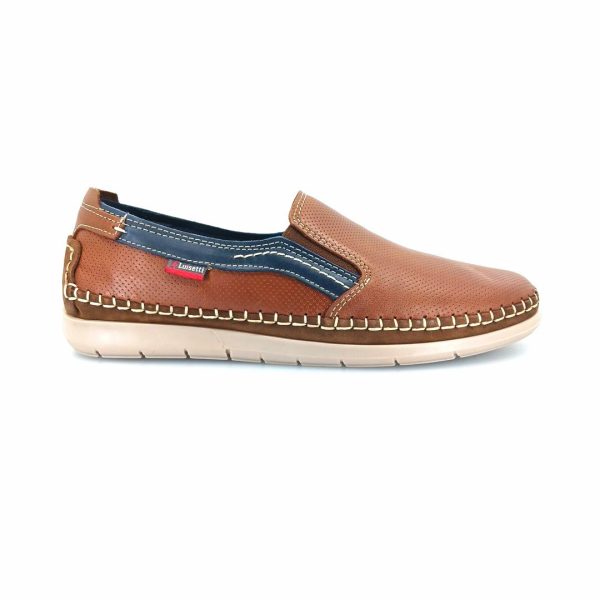 Luisetti 29505 (κονιάκ δέρμα) ανδρικά μοκασίνια
