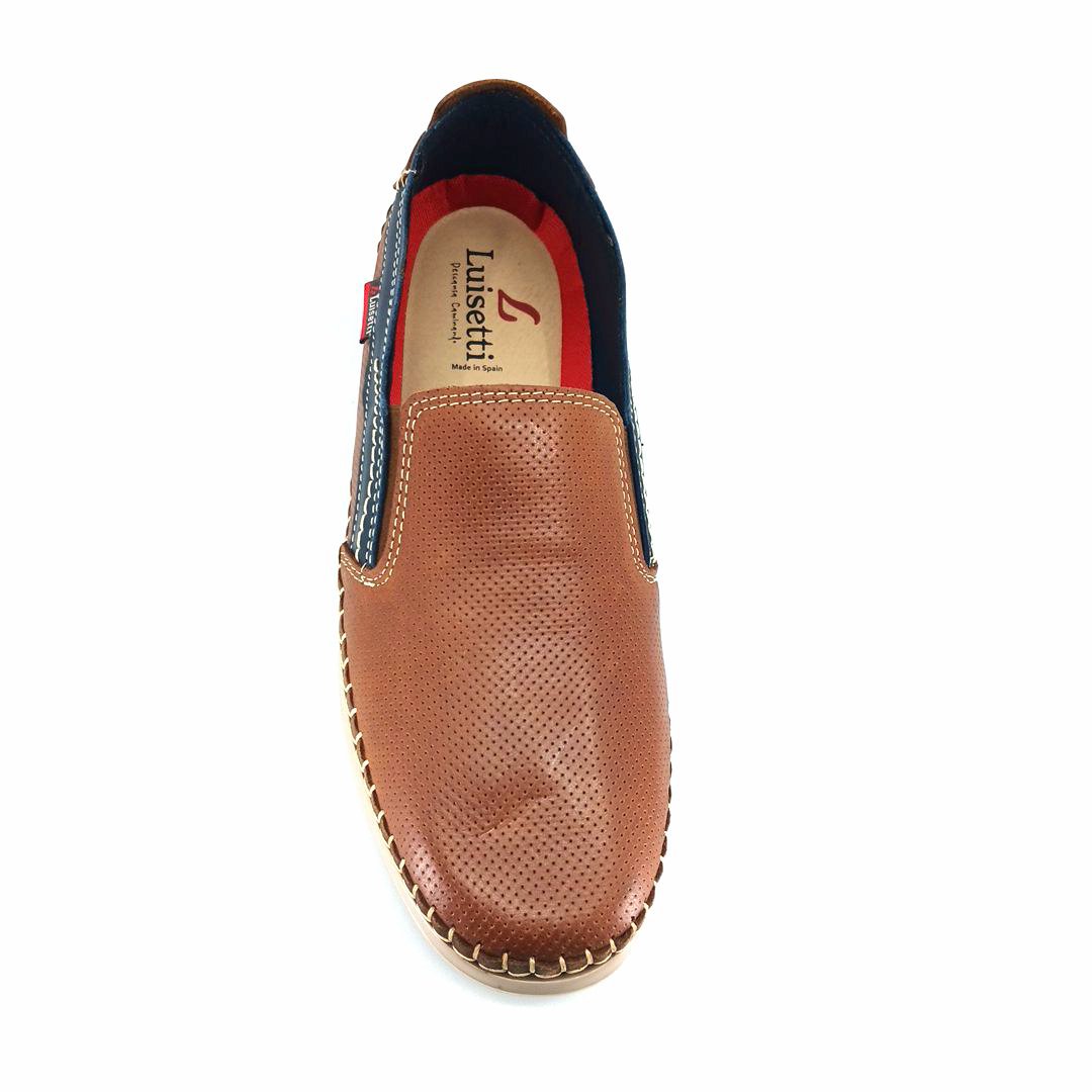 Luisetti 29505 (κονιάκ δέρμα) ανδρικά μοκασίνια