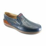 Luisetti 32310 (μπλε δέρμα) ανδρικά slip-on