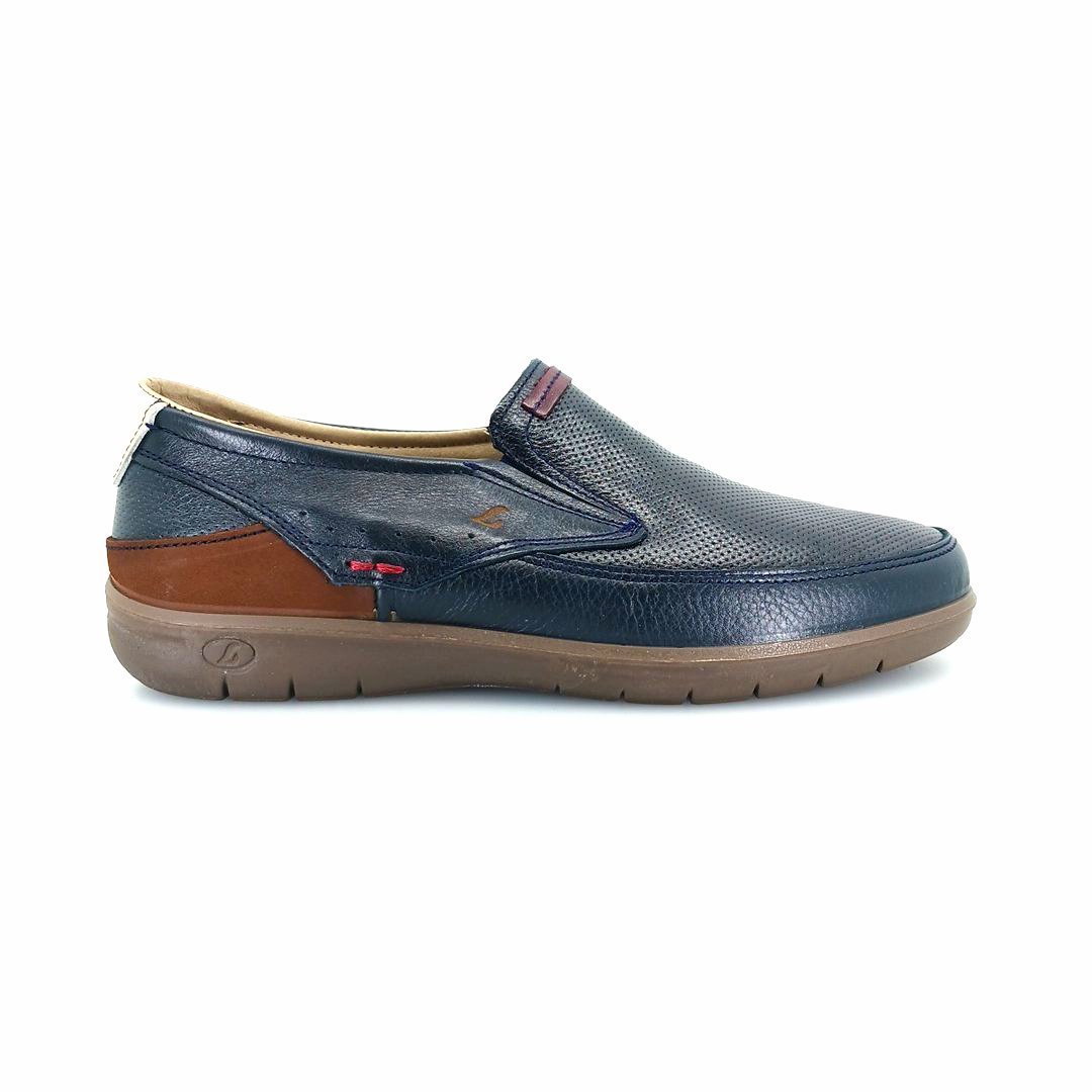 Luisetti 32310 (μπλε δέρμα) ανδρικά slip-on