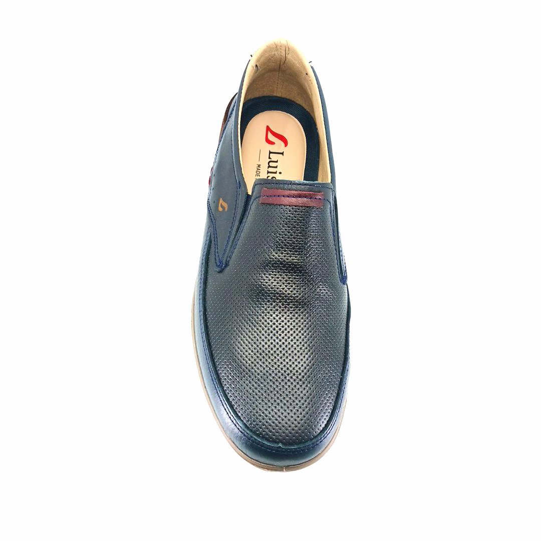 Luisetti 32310 (μπλε δέρμα) ανδρικά slip-on