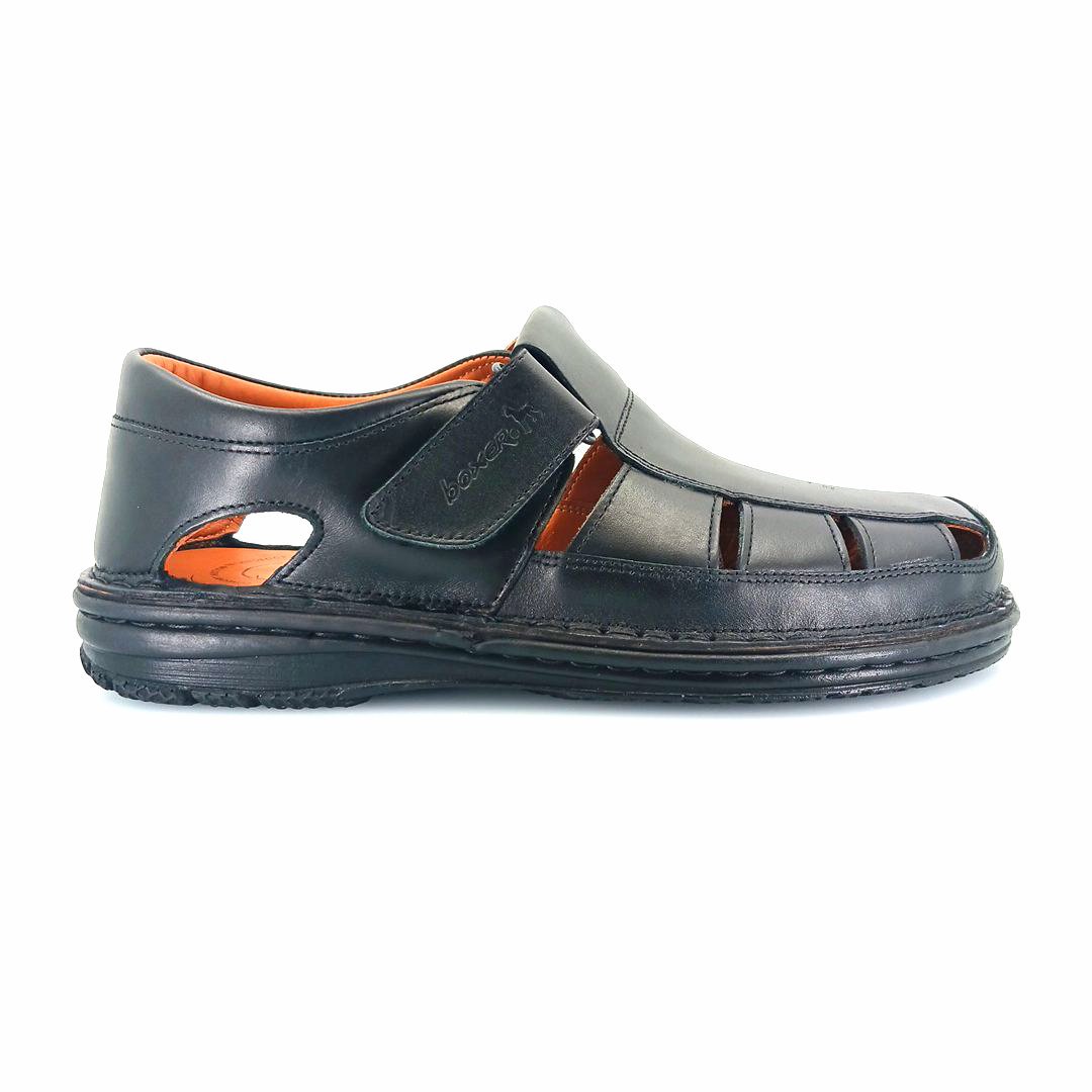 Boxer 17232 (μαύρο δέρμα) ανδρικά σανδάλια