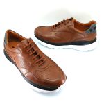 Boxer 44001 (ταμπά δέρμα) ανδρικά δετά sneakers