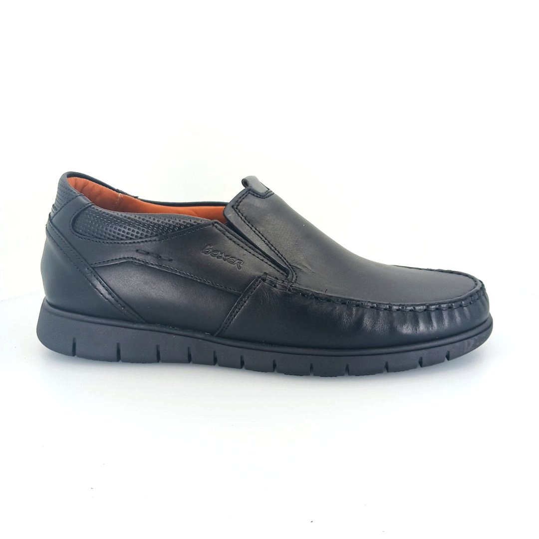 Boxer 47000 (μαύρο δέρμα) ανδρικά μοκασίνια