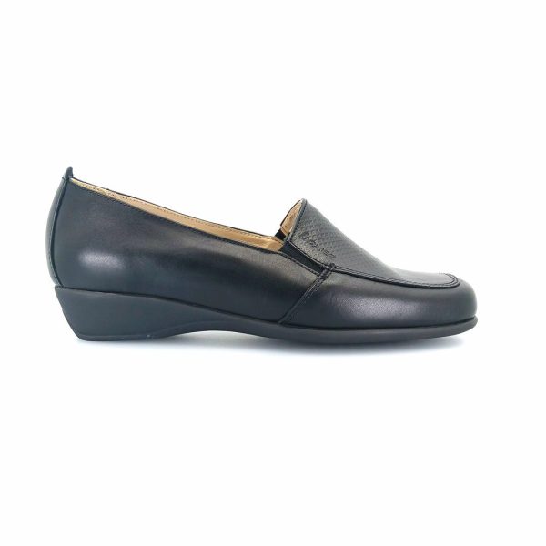 Boxer 52990 (μαύρο δέρμα) γυναικεία slip-on