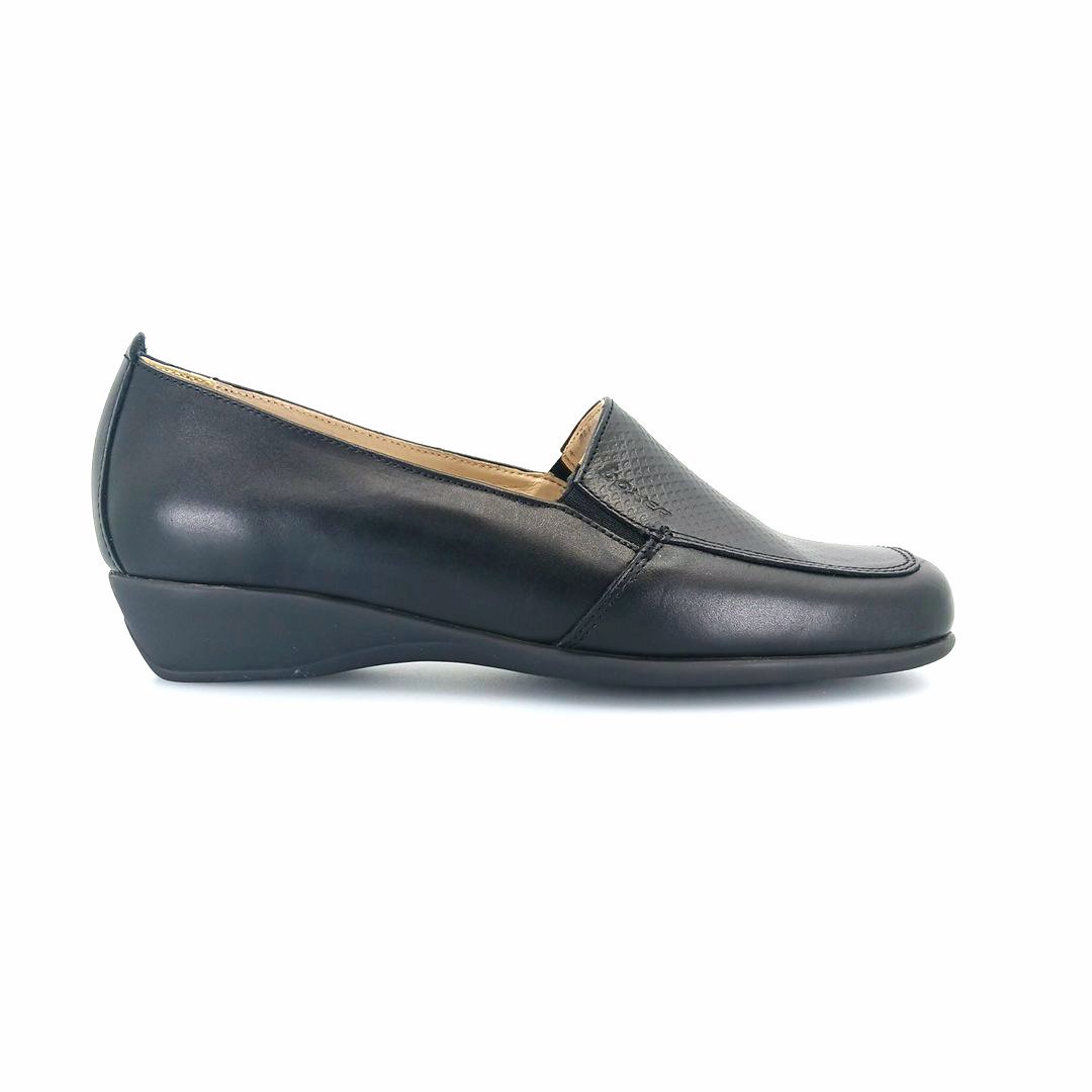 Boxer 52990 (μαύρο δέρμα) γυναικεία slip-on