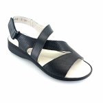 Boxer 58832 (μαύρο δέρμα) γυναικεία σανδάλια