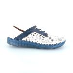 Boxer 98390 (λευκό - μπλε δέρμα) γυναικεία sneakers