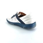 Boxer 98390 (λευκό - μπλε δέρμα) γυναικεία sneakers