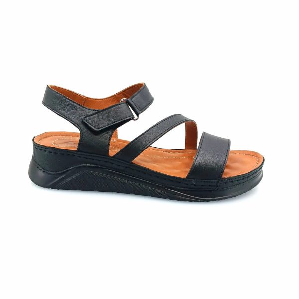 Boxer 98422 (μαύρο δέρμα) γυναικεία σανδάλια