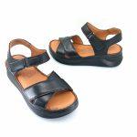 Boxer 98449 (μαύρο δέρμα) γυναικεία σανδάλια