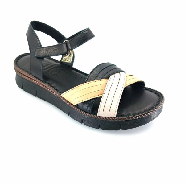 Boxer 98451 (μαύρο δέρμα) γυναικεία σανδάλια