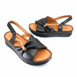Boxer 98452 (μαύρο δέρμα) γυναικεία σανδάλια