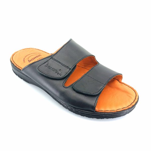 Boxer 17230 (μαύρο δέρμα) ανδρικές παντόφλες