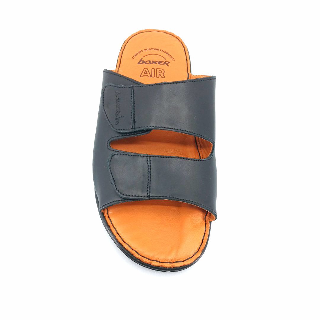 Boxer 17230 (μαύρο δέρμα) ανδρικές παντόφλες