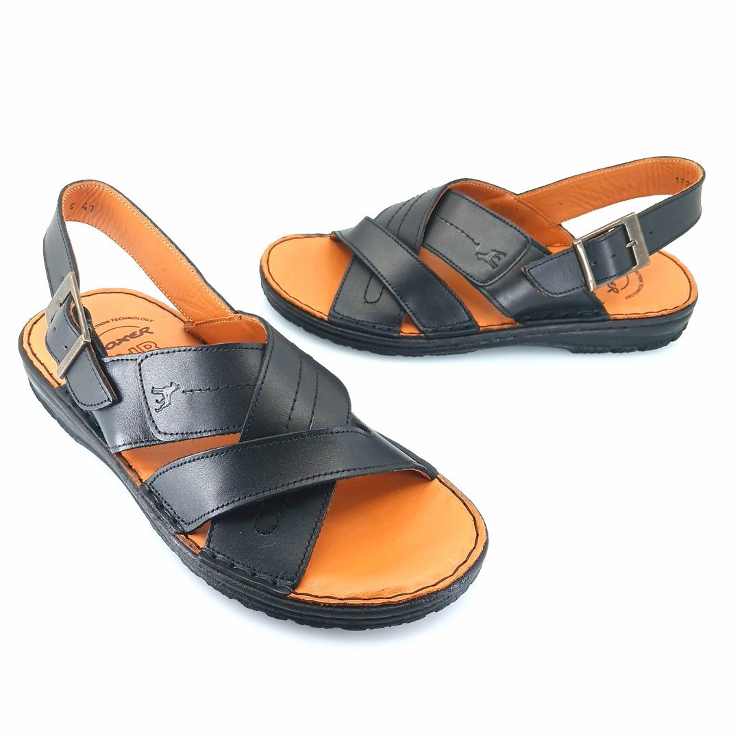 Boxer 17231 (μαύρο δέρμα) ανδρικά σανδάλια