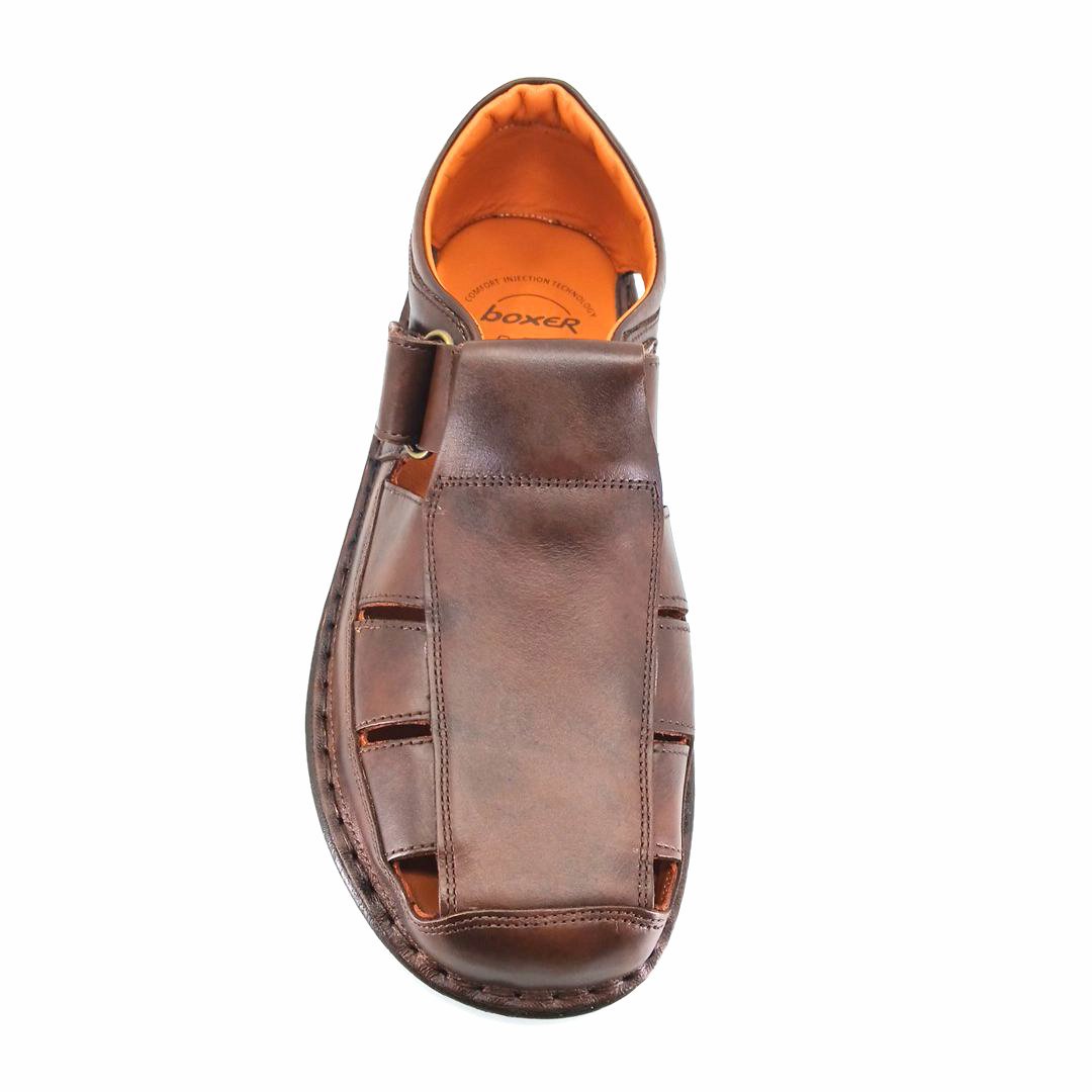Boxer 17232 (καφέ δέρμα) ανδρικά σανδάλια