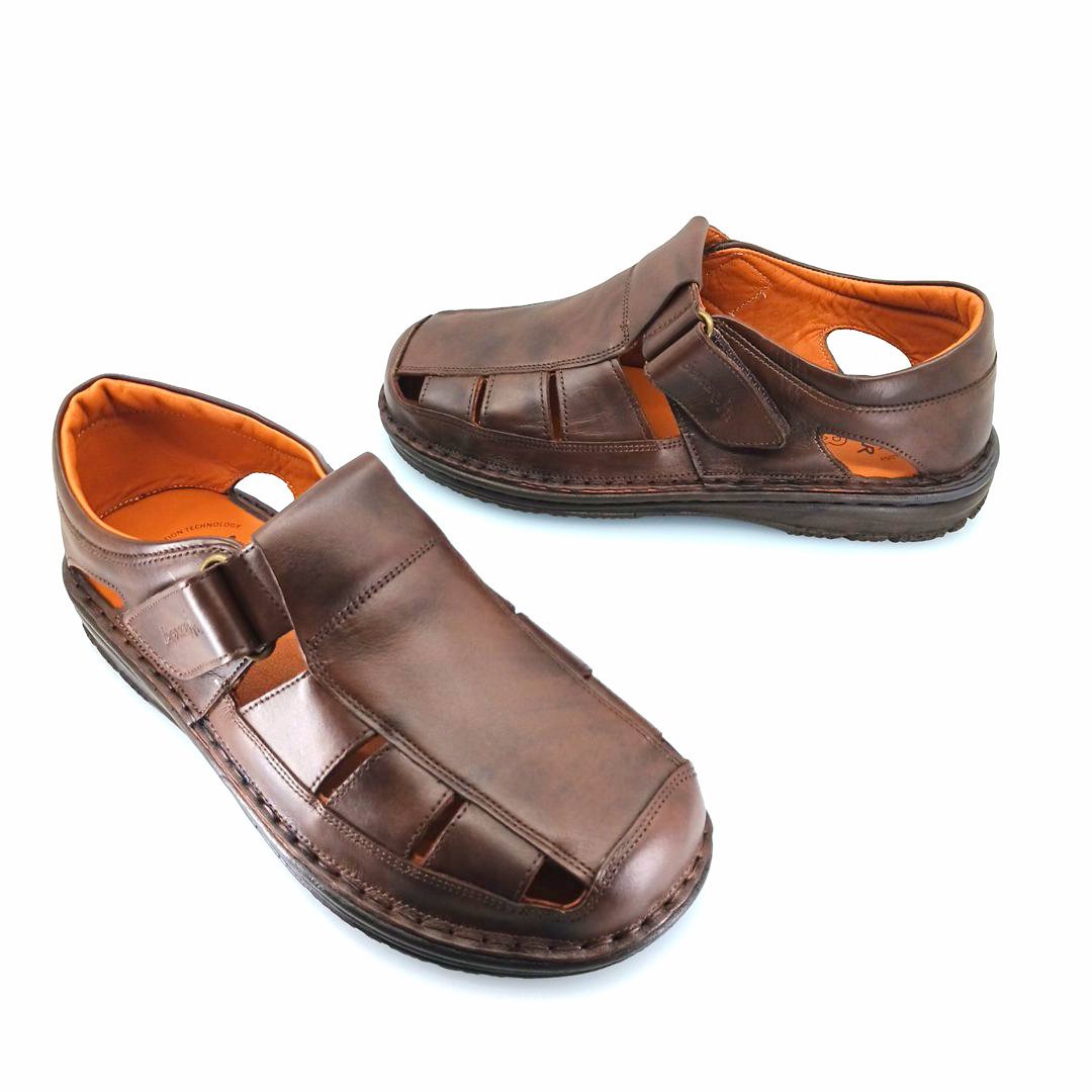 Boxer 17232 (καφέ δέρμα) ανδρικά σανδάλια