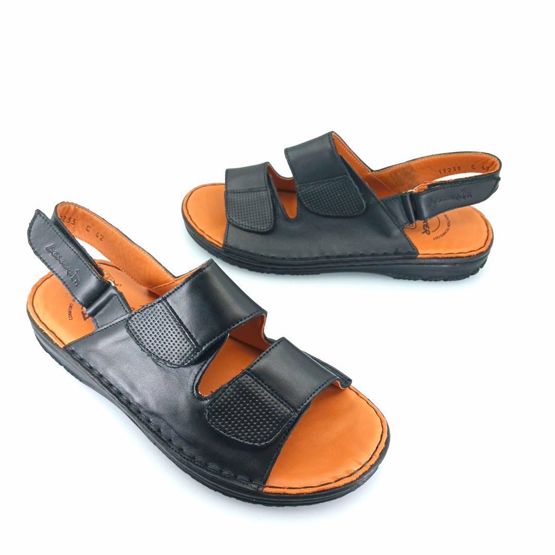 Boxer 17233 (μαύρο δέρμα) ανδρικά σανδάλια