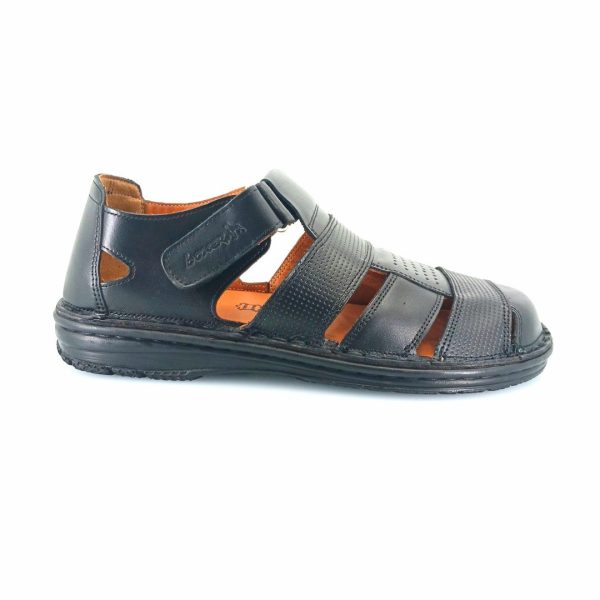 Boxer 17234 (μαύρο δέρμα) ανδρικά σανδάλια