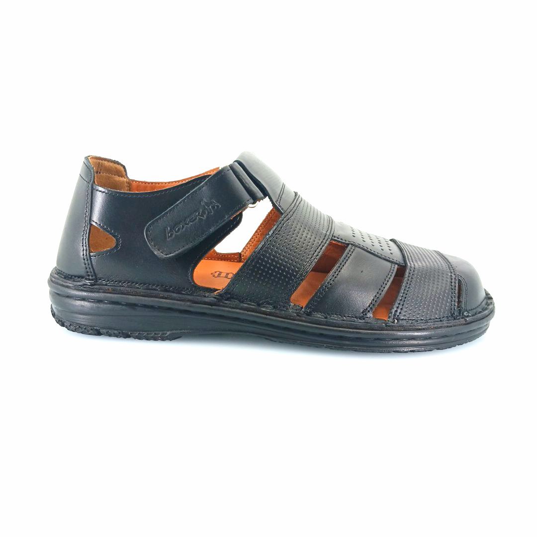 Boxer 17234 (μαύρο δέρμα) ανδρικά σανδάλια