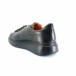 Boxer 21345 (μαύρο δέρμα) ανδρικά δετά sneakers