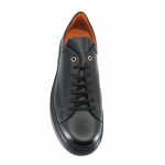 Boxer 21345 (μαύρο δέρμα) ανδρικά δετά sneakers