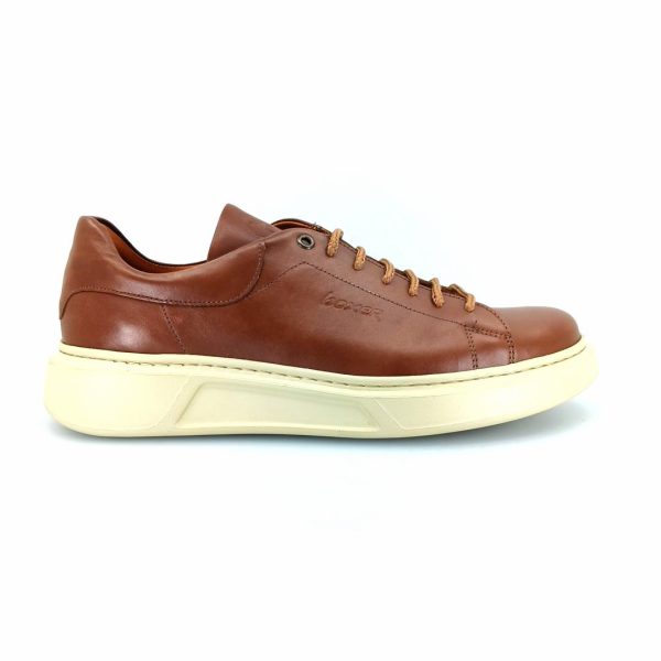 Boxer 21345 (ταμπά δέρμα) ανδρικά δετά sneakers