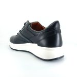 Boxer 43009 (μαύρο δέρμα) ανδρικά δετά sneakers