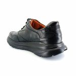 Boxer 44001 (μαύρο δέρμα) ανδρικά δετά sneakers
