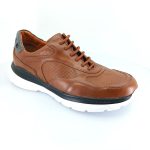 Boxer 44001 (ταμπά δέρμα) ανδρικά δετά sneakers