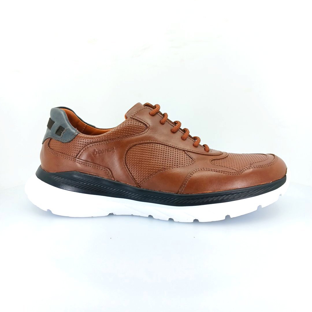 Boxer 44001 (ταμπά δέρμα) ανδρικά δετά sneakers