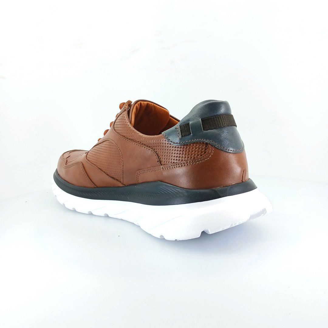 Boxer 44001 (ταμπά δέρμα) ανδρικά δετά sneakers