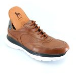 Boxer 44001 (ταμπά δέρμα) ανδρικά δετά sneakers