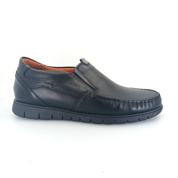 Boxer 47000 (μαύρο δέρμα) ανδρικά μοκασίνια
