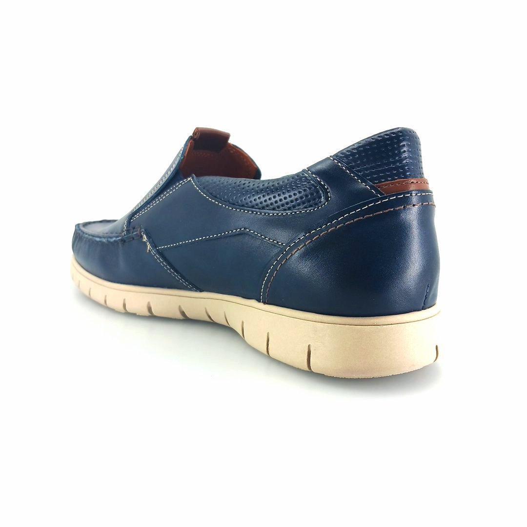 Boxer 47000 (μπλε δέρμα) ανδρικά μοκασίνια