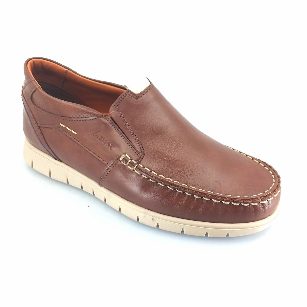 boxer-47000-tan-1 Boxer 47000 (ταμπα δέρμα) ανδρικά μοκασίνια